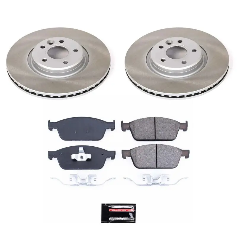Power Stop 13-14 Ford Focus Front Semi-Coated Rotor Kit 1