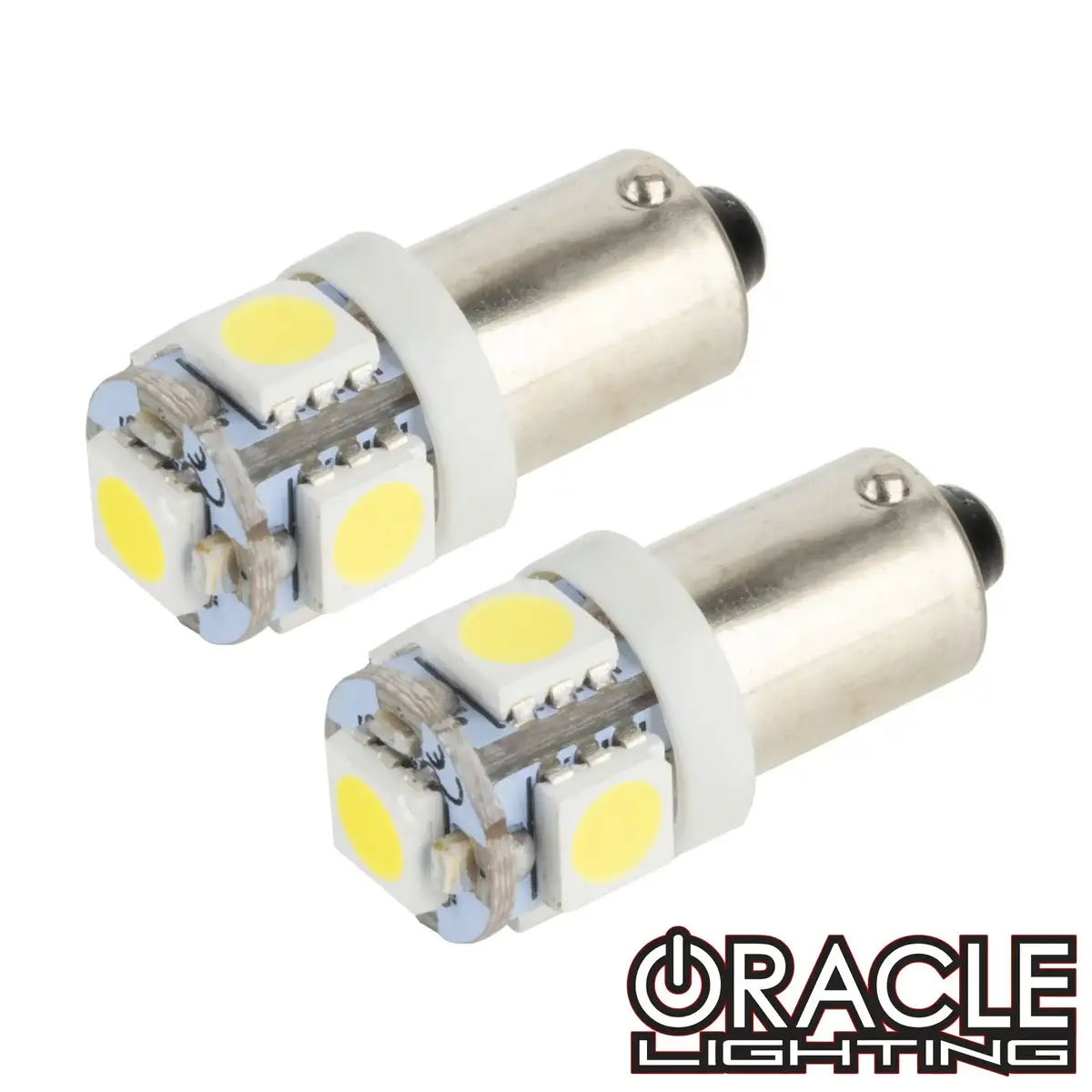 Oracle Ba9s 5 Led 3 Chip Bayonet Bulbs (Pair) 1