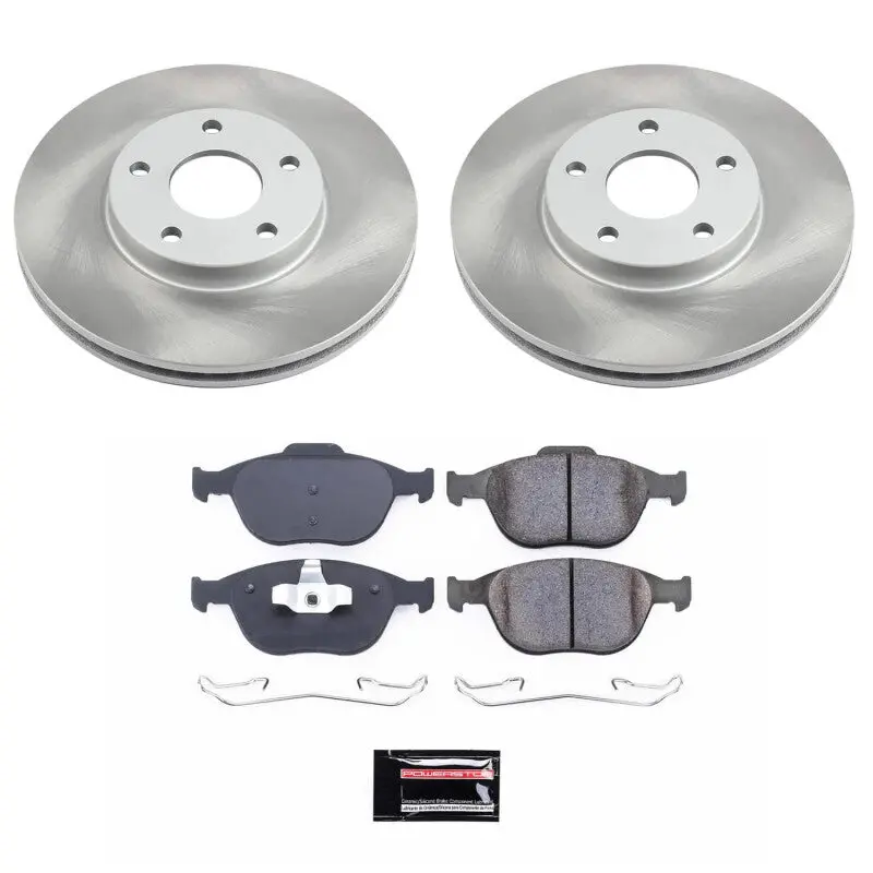 Power Stop 10-13 Ford Transit Connect Front Semi-Coated Rotor Kit 1