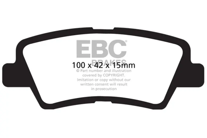 Ebc 12+ Hyundai Accent 1.6 Ultimax2 Rear Brake Pads 1
