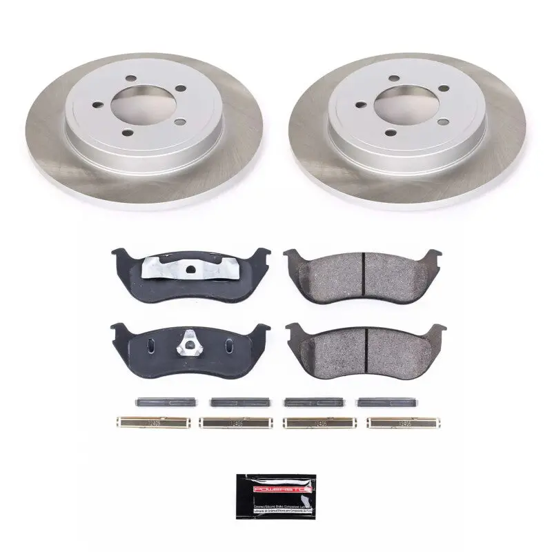 Power Stop 02-06 Mercury Mountaineer Rear Semi-Coated Rotor Kit 1