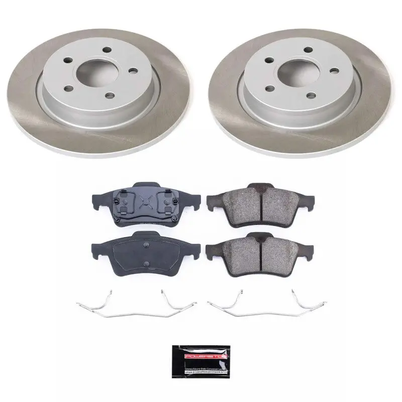 Power Stop 2005 Volvo V50 Rear Semi-Coated Rotor Kit 1