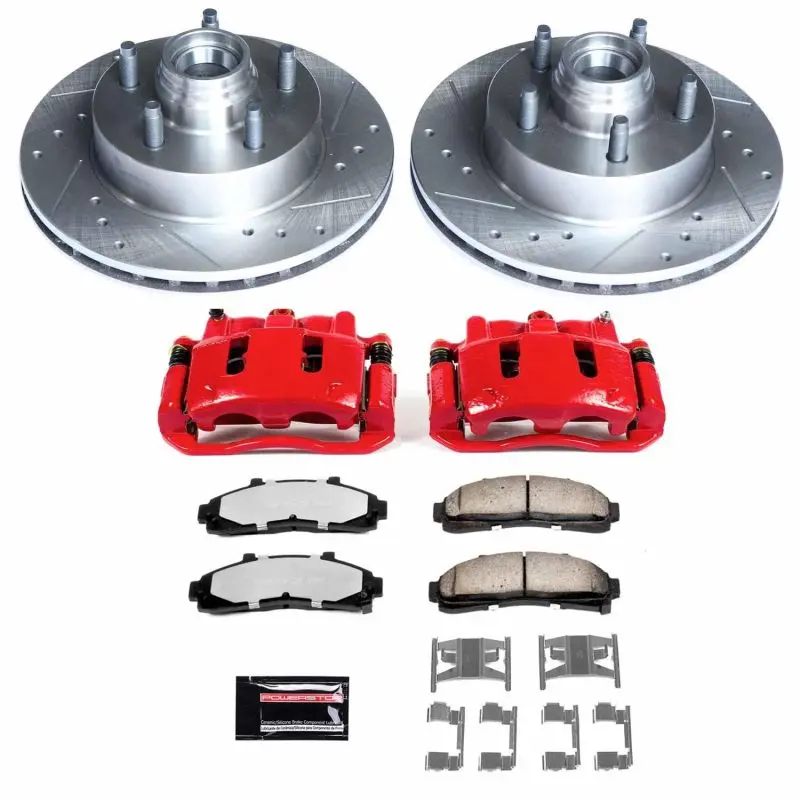 Power Stop 98-02 Ford Ranger Front Z36 Truck & Tow Brake Kit W/Calipers 1