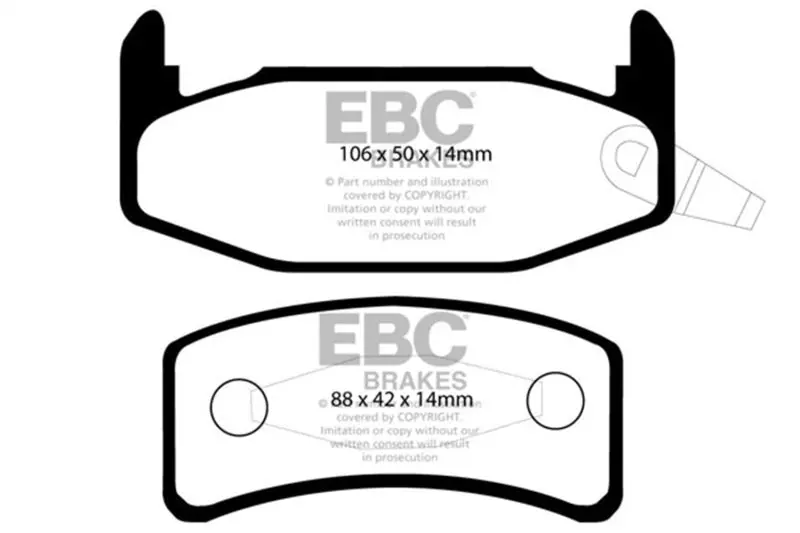 Ebc 88-90 Buick Regal 2.8 Ultimax2 Rear Brake Pads 1