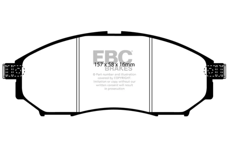 Ebc 08-13 Infiniti Ex35 3.5 Ultimax2 Front Brake Pads 1