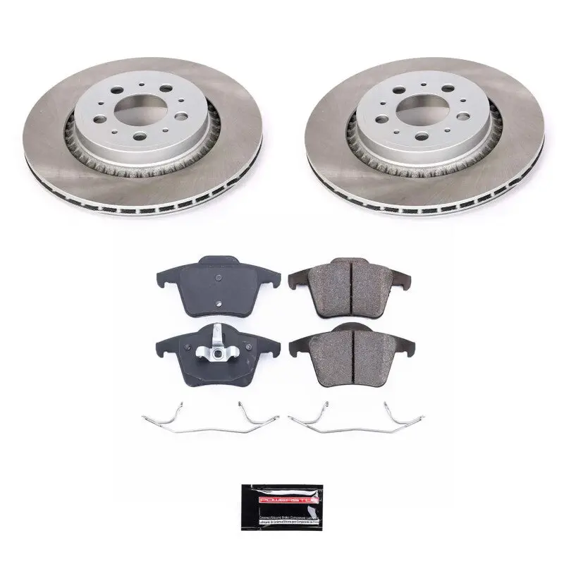 Power Stop 03-14 Volvo Xc90 Rear Semi-Coated Rotor Kit 1