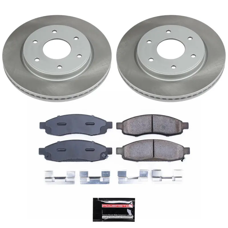 Power Stop 05-07 Nissan Titan Front Semi-Coated Rotor Kit 1