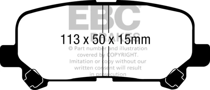 Ebc 07-13 Acura Mdx 3.7 Ultimax2 Rear Brake Pads 1