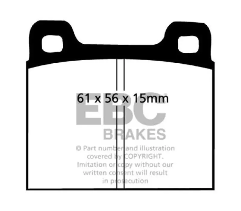 Ebc 82-89 Maserati Biturbo 2.5 Twin Turbo Ultimax2 Rear Brake Pads 1