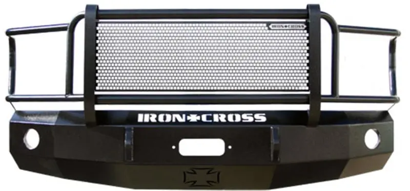 Iron Cross Heavy-Duty Matte Black Grill Guard For 2015–2019 Chevy Silverado 2500/3500 1