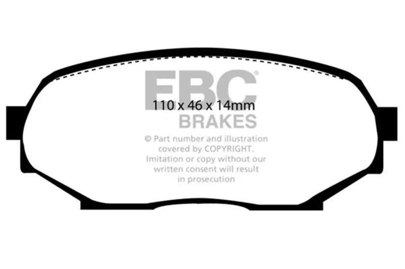 Ebc 90-93 Geo Storm 1.6 Ultimax2 Front Brake Pads 1