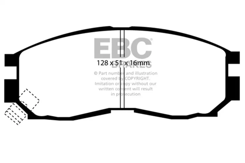 Ebc 95-99 Chrysler Sebring Coupe 2.0 Ultimax2 Front Brake Pads 2