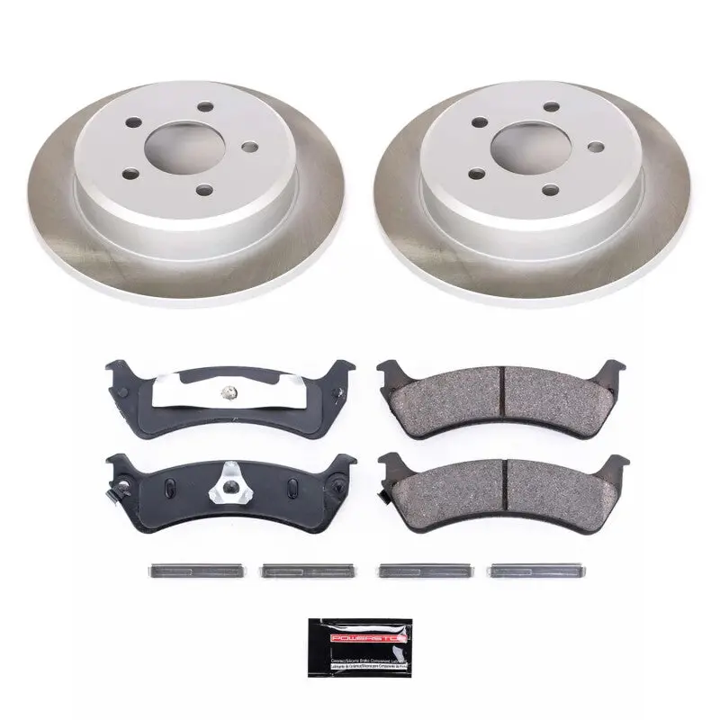 Power Stop 97-01 Mercury Mountaineer Rear Semi-Coated Rotor Kit 1