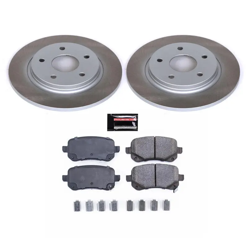 Power Stop 09-12 Volkswagen Routan Rear Semi-Coated Rotor Kit 1