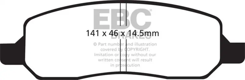 Ebc 06-09 Buick Lucerne 3.8 Ultimax2 Rear Brake Pads 1