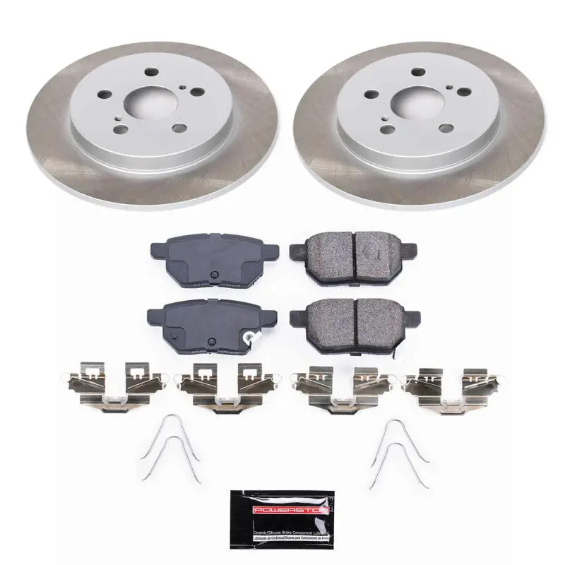 Power Stop 12-15 Toyota Prius Plug-In Rear Semi-Coated Rotor Kit 1