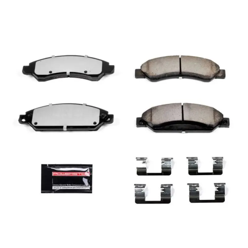 Power Stop 2007 Cadillac Escalade Front Z36 Truck & Tow Brake Pads W/Hardware 1