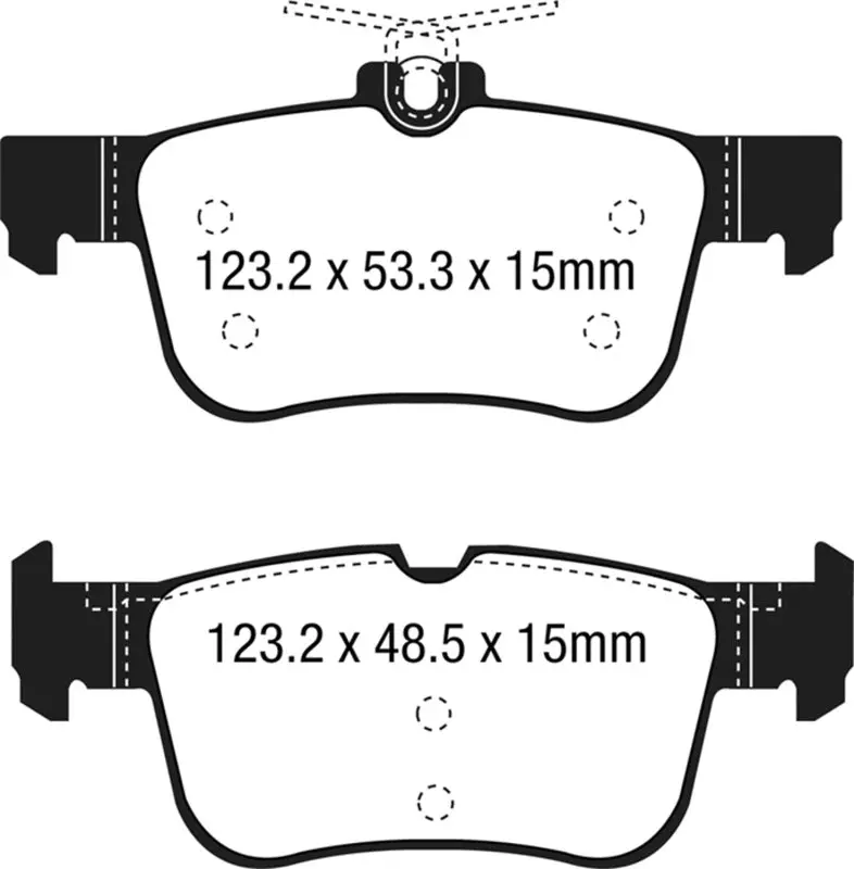 Ebc 15+ Ford Edge 2.0 Turbo Fwd Ultimax2 Rear Brake Pads 1
