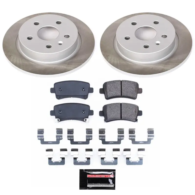 Power Stop 10-11 Saab 9-5 Rear Semi-Coated Rotor Kit 1