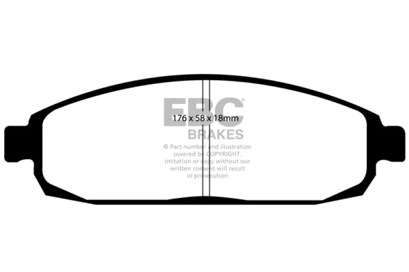 Ebc 05-10 Jeep Commander 3.7 Ultimax2 Front Brake Pads 1