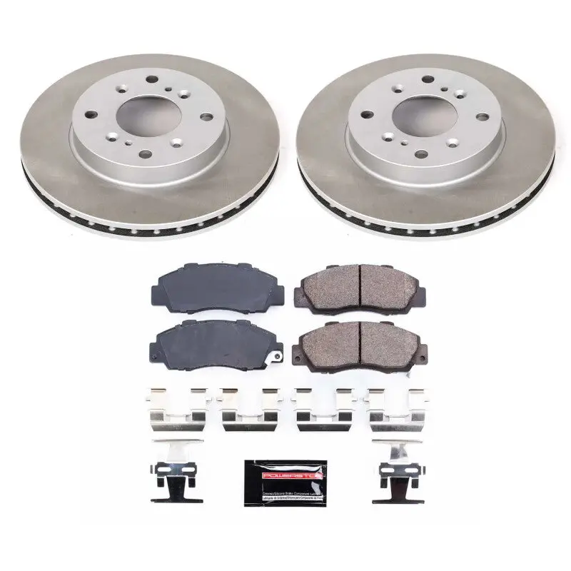 Power Stop 98-02 Honda Accord Front Semi-Coated Rotor Kit 1