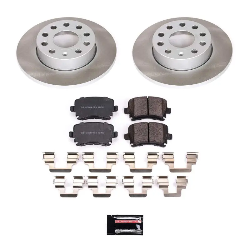 Power Stop 06-09 Volkswagen Rabbit Rear Semi-Coated Rotor Kit 1