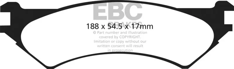 Ebc 97-00 Ford Econoline E250 4.2 (4 Wheel Abs) Ultimax2 Rear Brake Pads 1