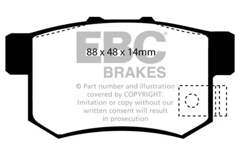 Ebc 01-03 Acura Cl 3.2 Ultimax2 Rear Brake Pads 1