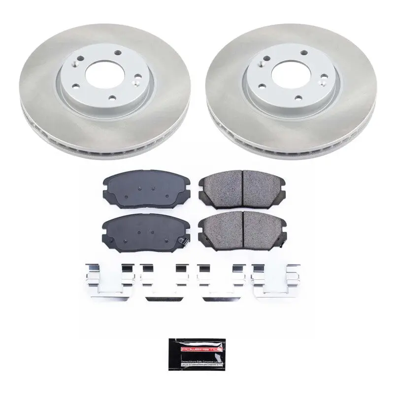 Power Stop 06-10 Hyundai Sonata Front Semi-Coated Rotor Kit 1
