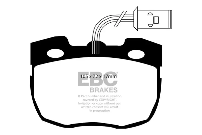 Ebc 95-96 Land Rover Discovery (Series 1) 3.9 Ultimax2 Front Brake Pads 1