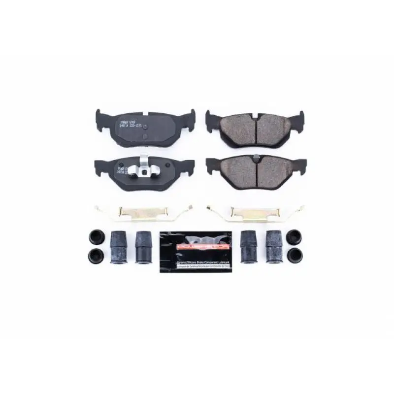 Power Stop 07-09 Bmw 323I Rear Z23 Evolution Sport Brake Pads W/Hardware 1