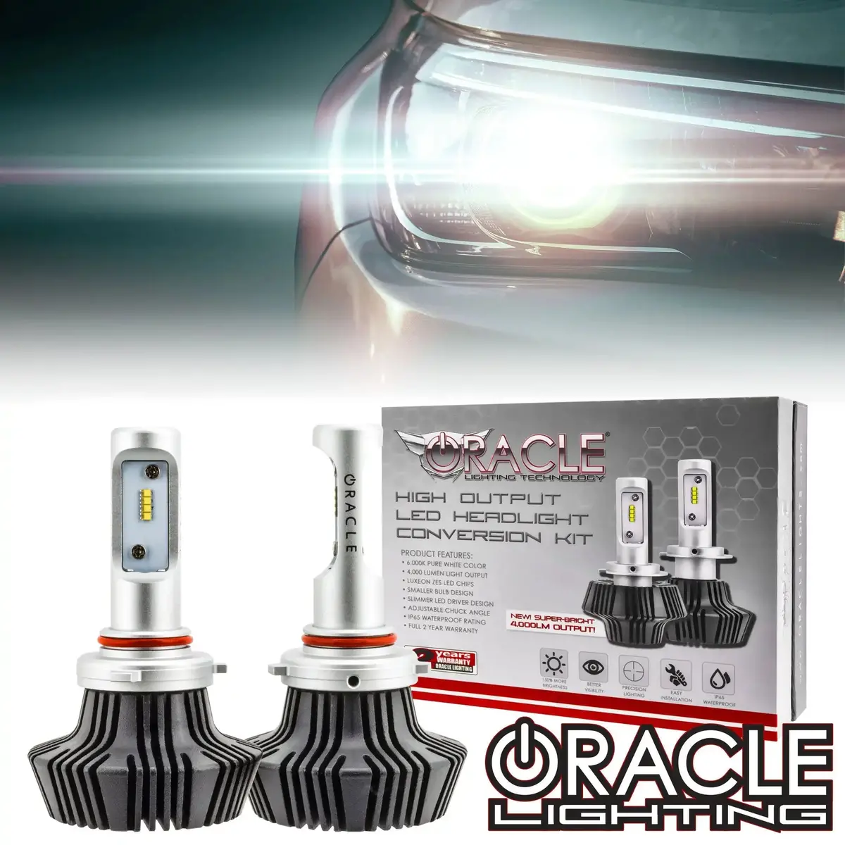Oracle Lighting H10 - 4,000+ Lumen Led Light Bulb Conversion Kit (Fog Light) 1