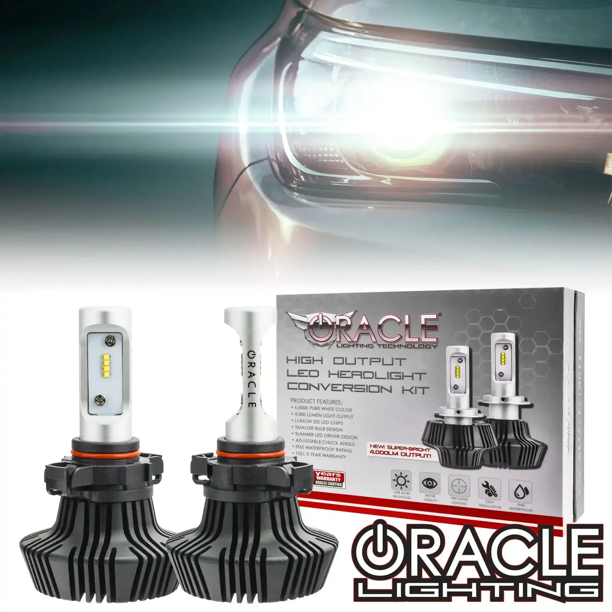Oracle Lighting H16/5202 - 4,000+ Lumen Led Light Bulb Conversion Kit (Fog Light) 1