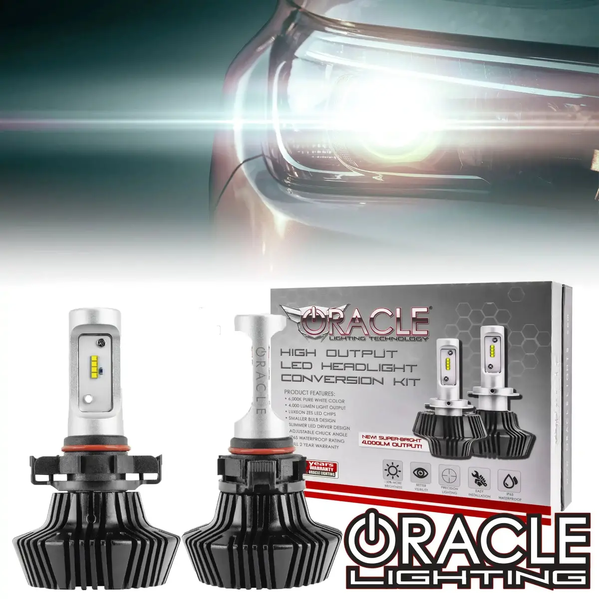 Oracle Lighting Psx24w/2504 4,000+ Lumen Led Bulb Conversion Kit (Fog Light) 1