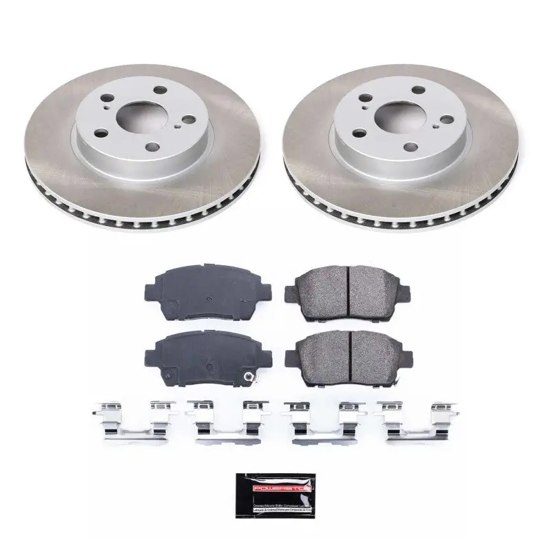 Power Stop 04-09 Toyota Prius Front Semi-Coated Rotor Kit 1