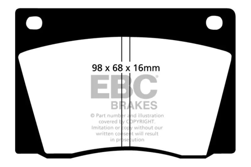 Ebc 67-69 Fiat Dino 2 Ultimax2 Front Brake Pads 1