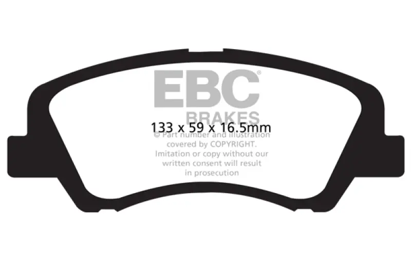 Ebc 12+ Hyundai Accent 1.6 Ultimax2 Front Brake Pads 1
