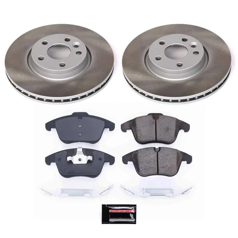 Power Stop 08-10 Volvo V70 Front Semi-Coated Rotor Kit 1