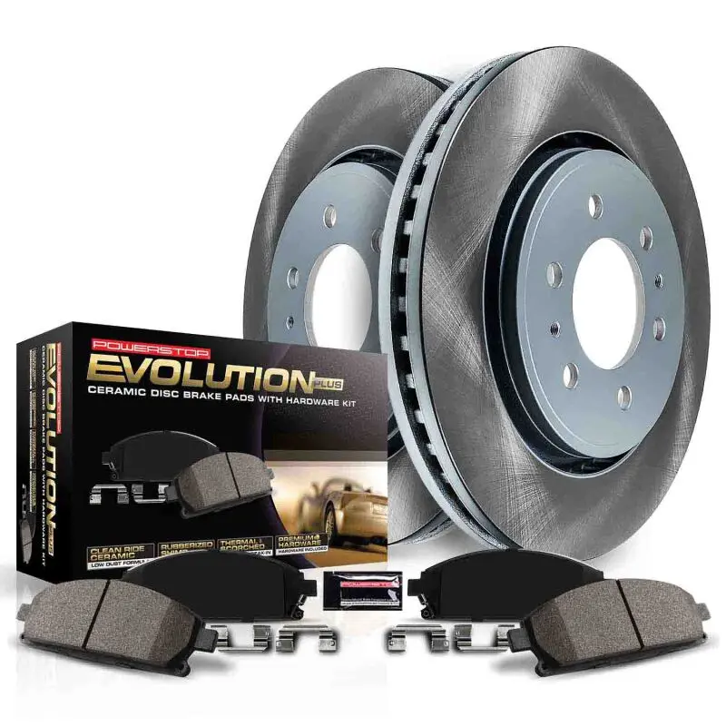Power Stop 2020 Cadillac Ct6 Rear Semi-Coated Rotor Kit 1