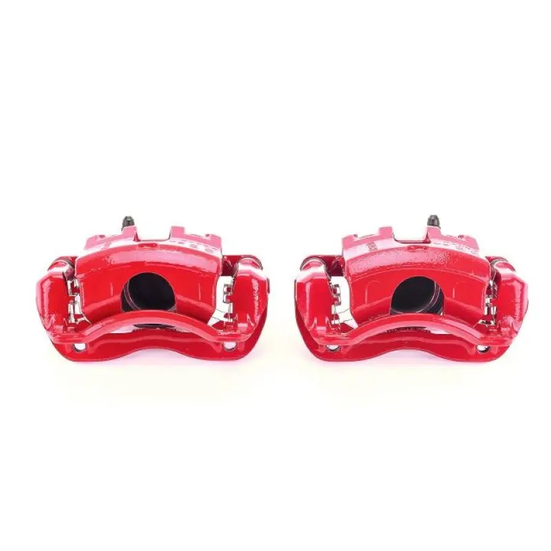 Power Stop 12-17 Hyundai Accent Front Red Calipers W/Brackets - Pair 1
