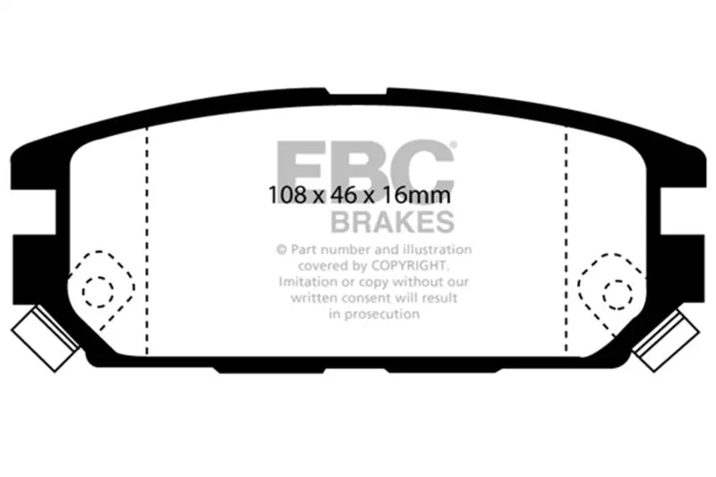 Ebc 94-95 Eagle Talon 2.0 Turbo 4Wd (2Nd Generation)(284Mm Rear Rotor) Ultimax2 Rear Brake Pads 1