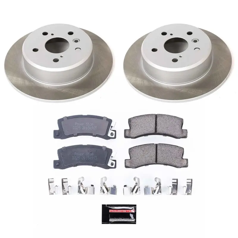 Power Stop 92-96 Toyota Camry Rear Semi-Coated Rotor Kit 1