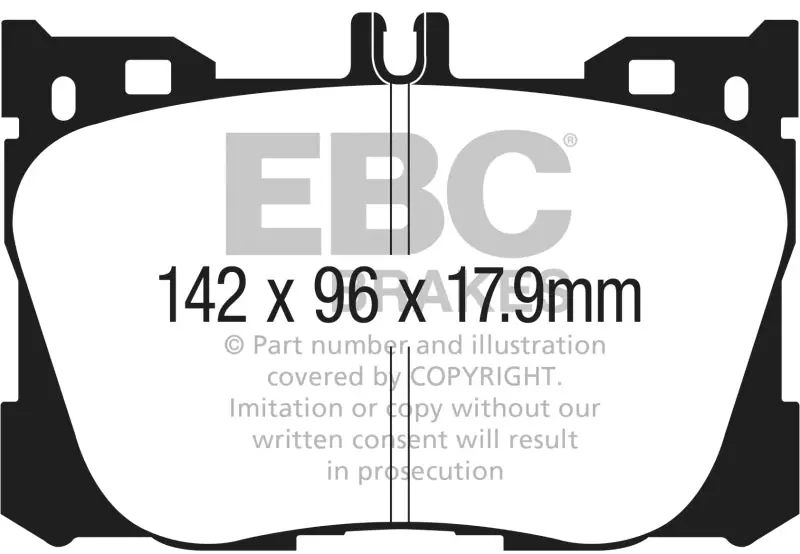 Ebc 2017+ Mercedes-Benz E300 (W213) 2.0L Turbo Ultimax2 Front Brake Pads 1