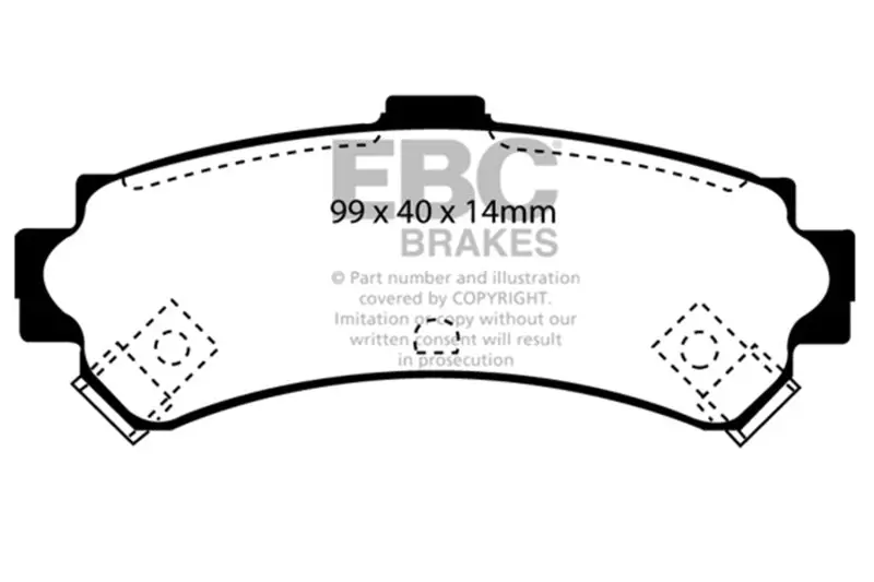 Ebc 95-97 Nissan Sentra 1.6 Ultimax2 Rear Brake Pads 1