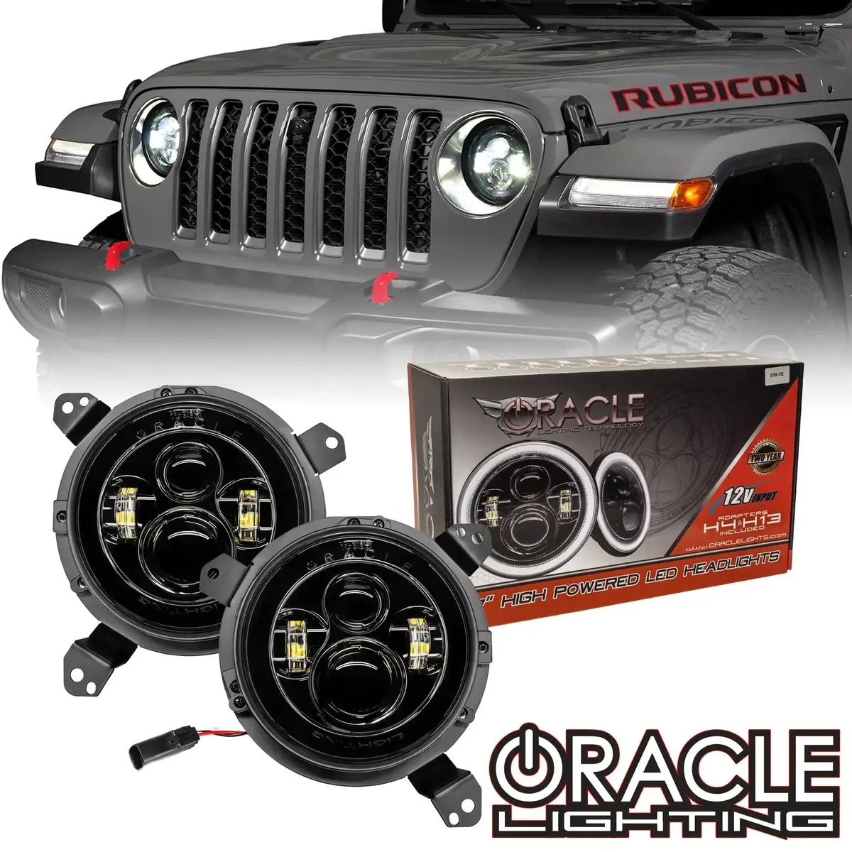 Oracle Lighting Jeep Wrangler Jl/Gladiator Jt 7" High Powered Led Headlights (Pair) 1
