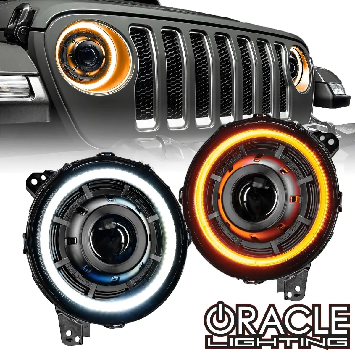 Oracle Lighting Oculus™ Switchback Bi-Led Projector Headlights For Jeep Wrangler Jl/ Gladiator Jt 1
