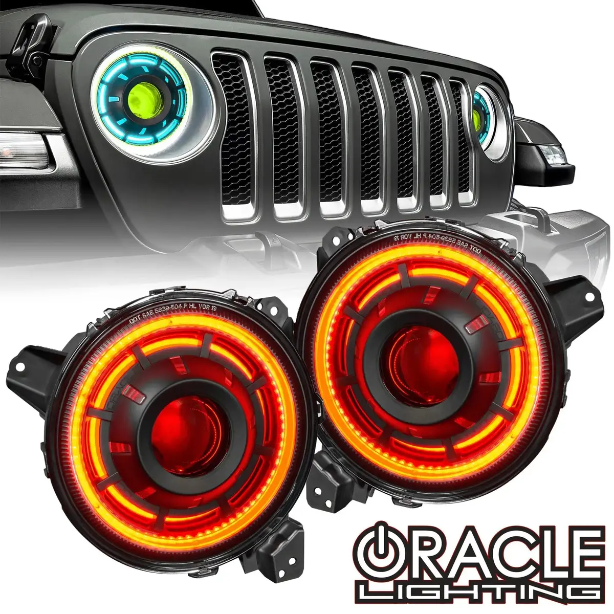 Oracle Lighting Oculus™ Colorshift Bi-Led Projector Headlights For Jeep Jl / Gladiator Jt 1