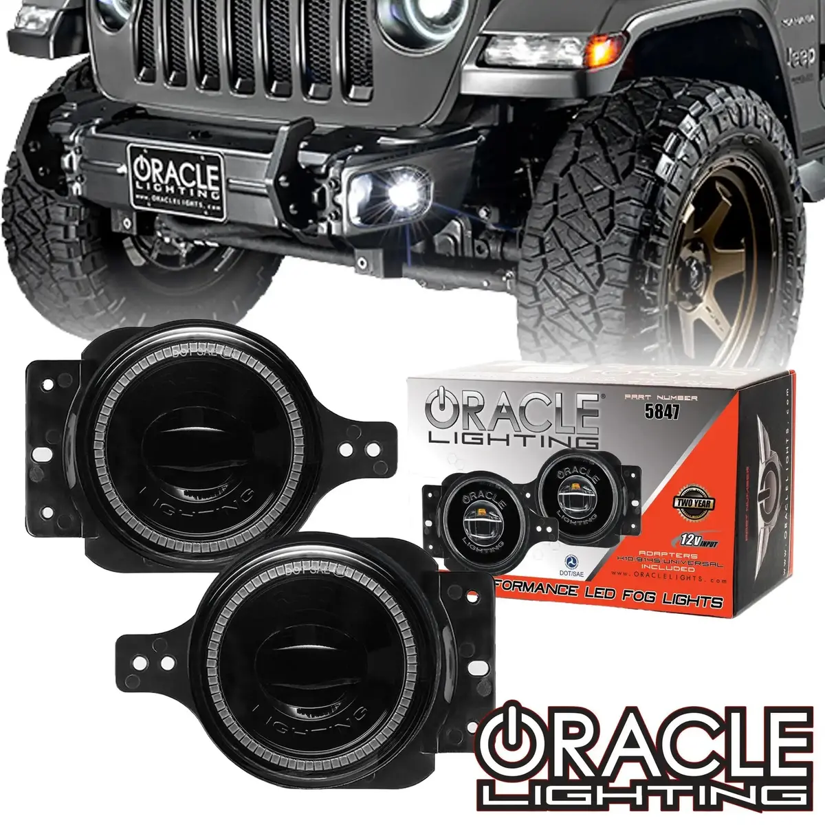 Oracle Lighting Jeep Wrangler Jl & Gladiator Jt Sport High Performance 20W Led Fog Lights 1