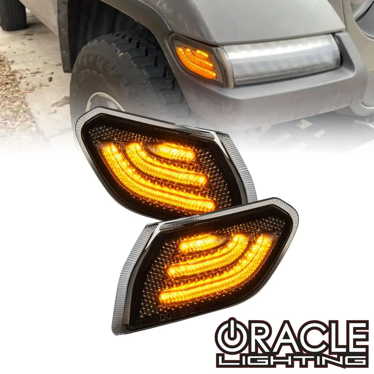 Oracle Lighting Jeep Wrangler Jl/ Gladiator Jt "Smoked Lens" Led Front Sidemarkers 1