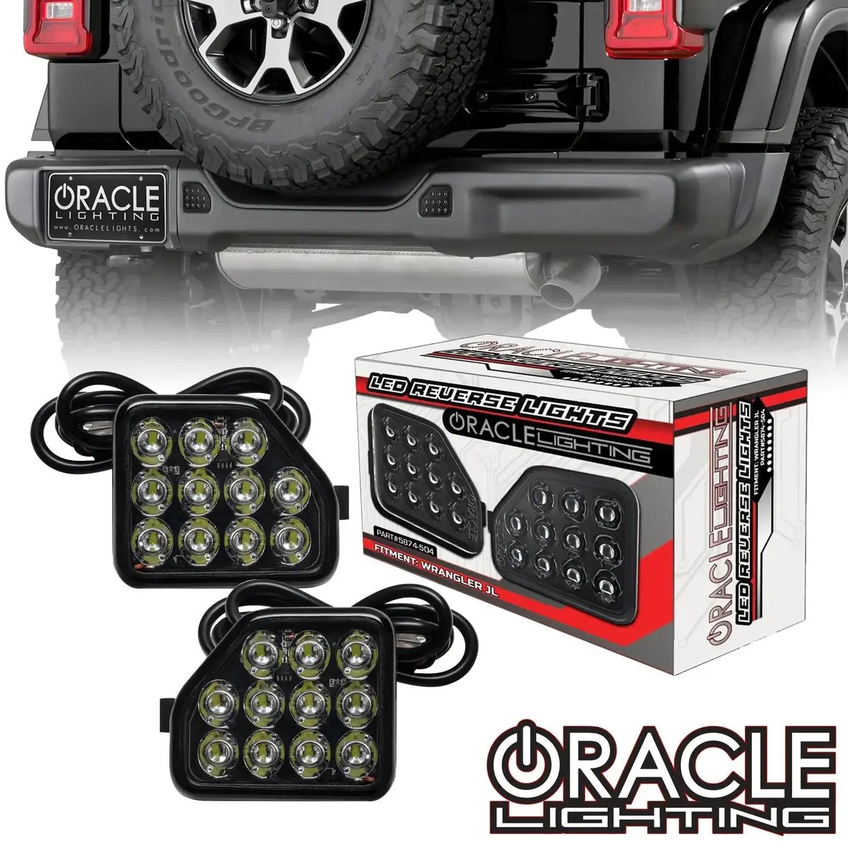 2018-2025 Jeep Wrangler Jl Led Bumper Reverse Lights - 1000 Lumen High-Output Upgrade 1